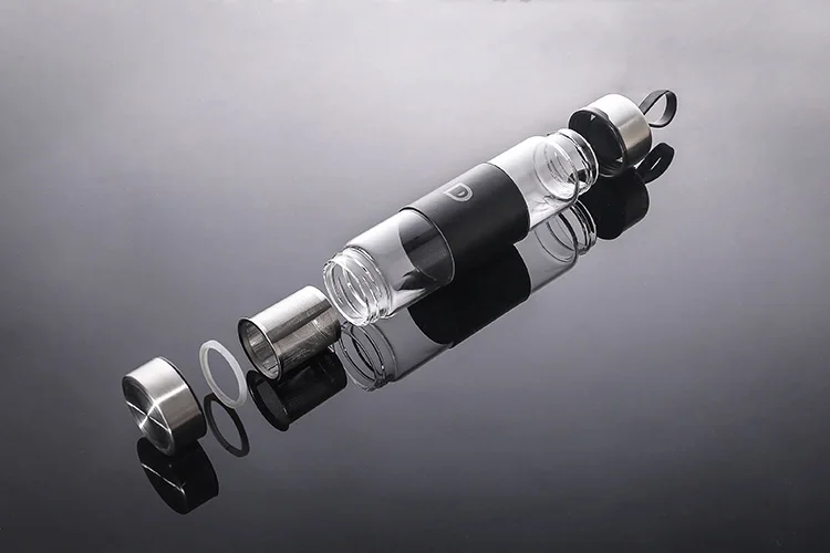 Fruit Infuser Bottle with Stainless Steel Lid and Colourful Nylon Sleeve bottle with tea infuser - BPA Free Non-Leaching Seal