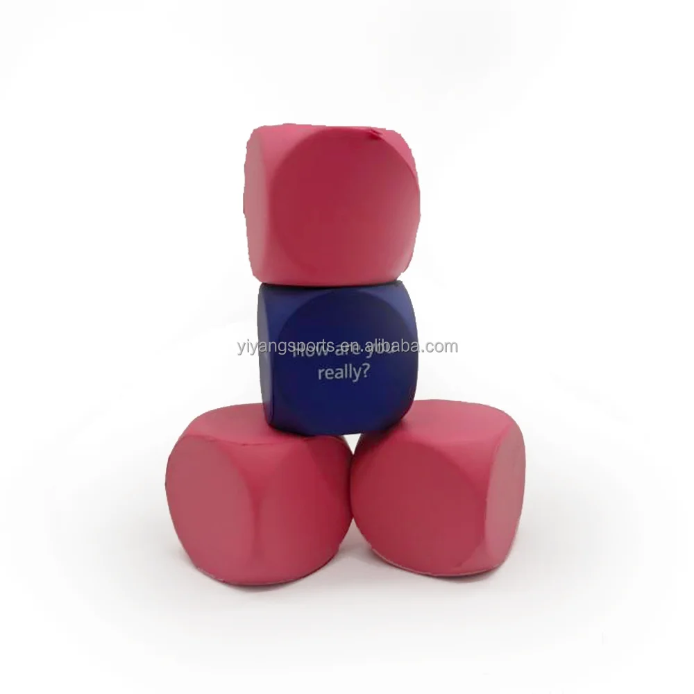 Factory Custom Large Foam Dice Dices Printed Six Sides 15Cm Dice Yoga Cube Family Sensory Game Exercise Accessories Sport Toys