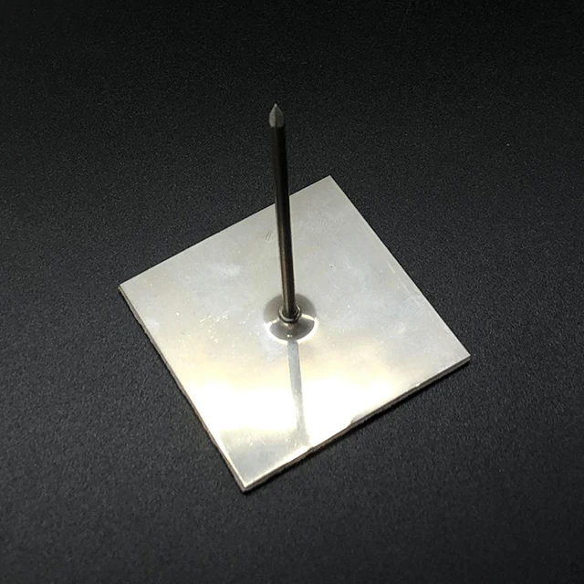 Non perforated based plate Self adhesive insulation pin nail with double side tape