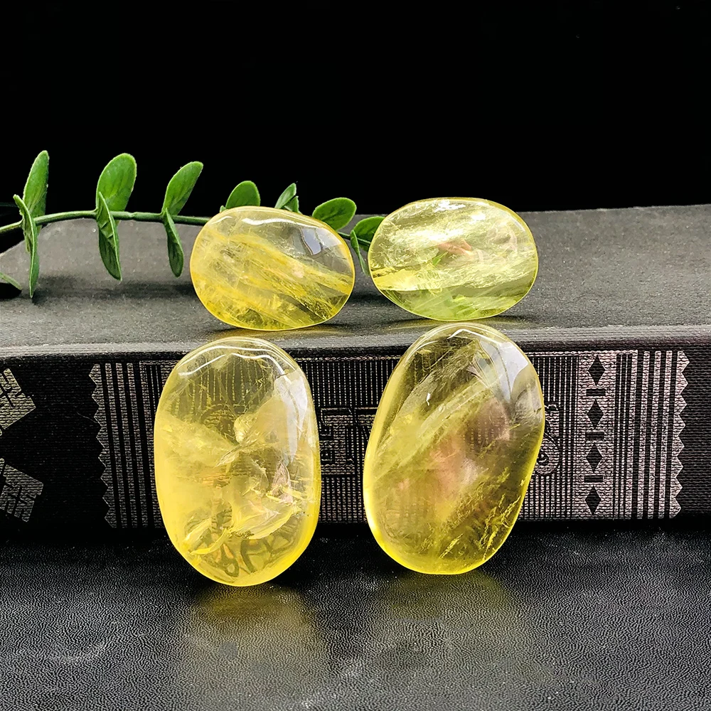 Natural High quality Citrine palms Crackled Rock Healing Stone Crystal Tumbled For Feng Shui Decoration