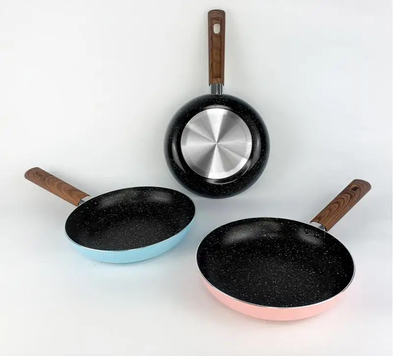 2-Piece Mini 5.5 Inch Non-Stick Round Fry Pan with Serrated Turner for Outdoor Cookware