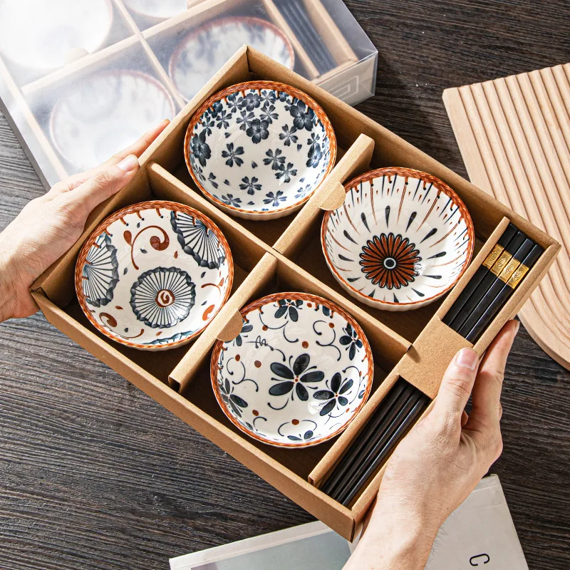 Ceramic tableware gift box tableware  bowls and dishes suit household business gifts