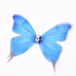 4CM Width Colorful Rhinestones Printed Tulle Butterfly DIY Garment Wedding Dress Hair Accessories Sewing Material Lace Trim