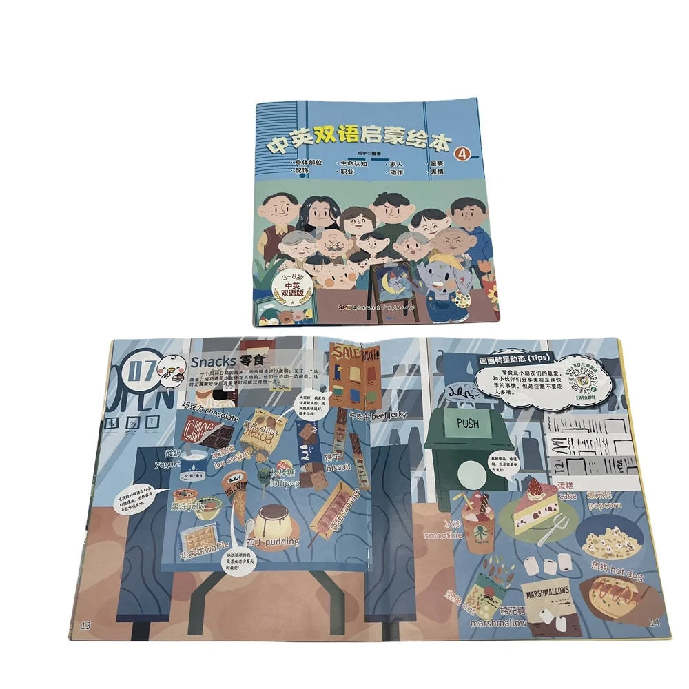 Customize Design for Company Introduction Full Color Printing Wireless Binding Saddle Stitch Booklet Brochure