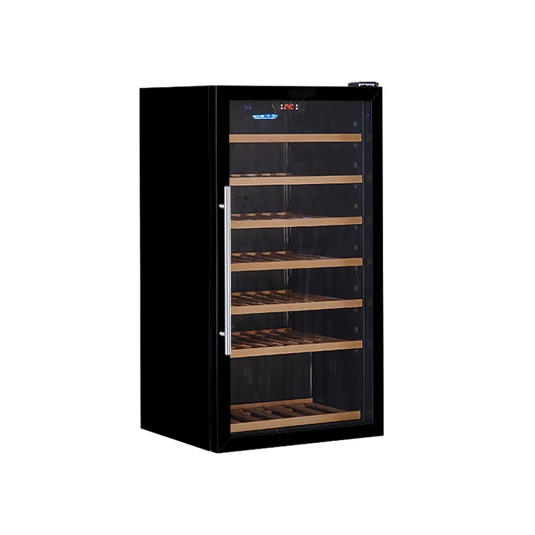 78 bottle black wine cabinet refrigerated wine cellar suitable for bar family