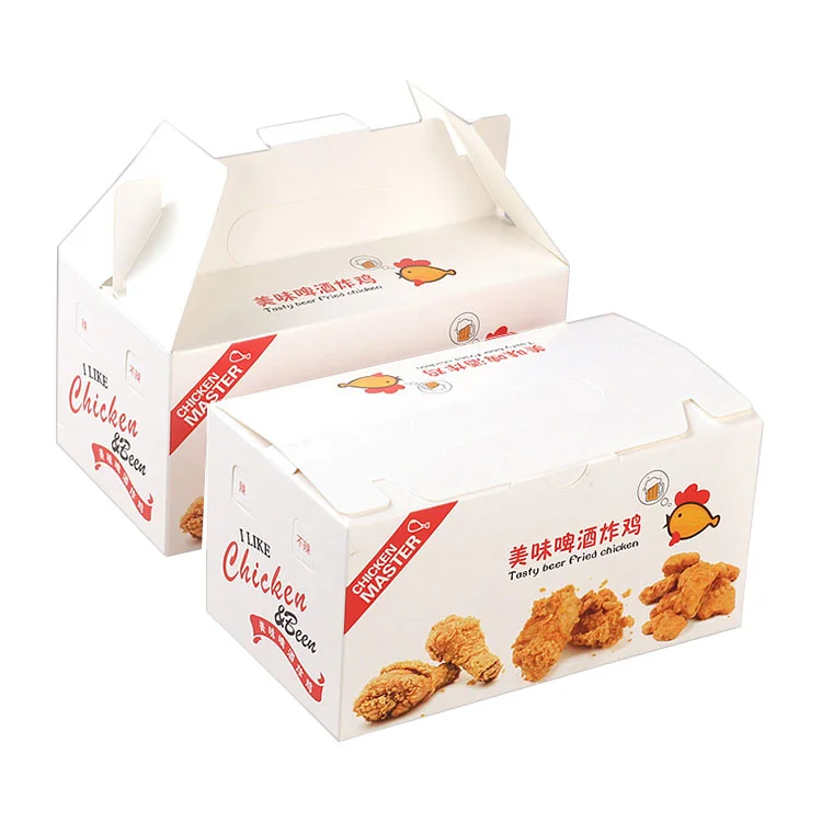 Customized paper fried chicken box fast food packaging take away box take out box