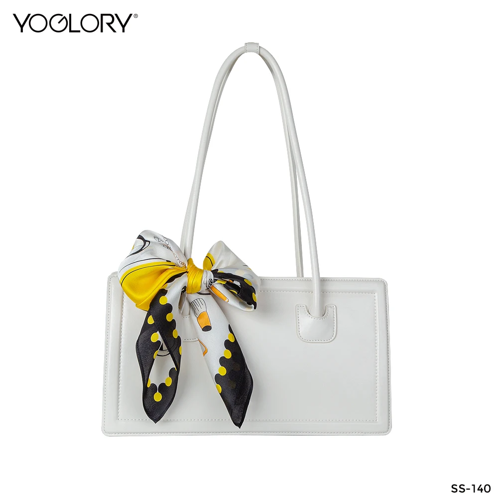 Novelty Gifts yellow silk scarf and key chain bag charm gift set with custom logo gifts for women