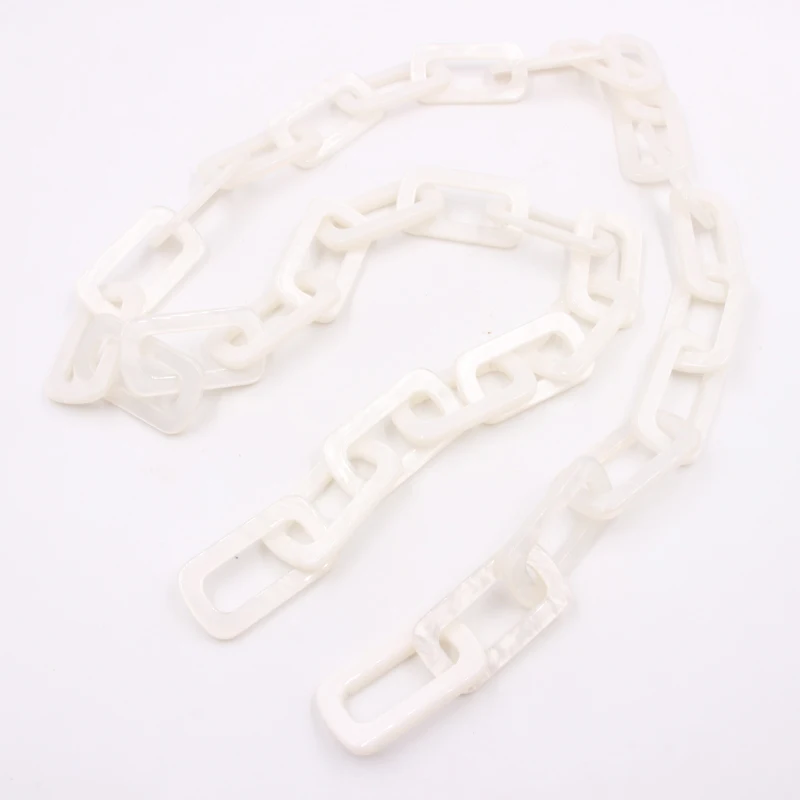 Youmeiya Wholesale Plain Printed Long Resin Acetate Handbag Sunglasses Accessories Rope Acrylic Link Chains