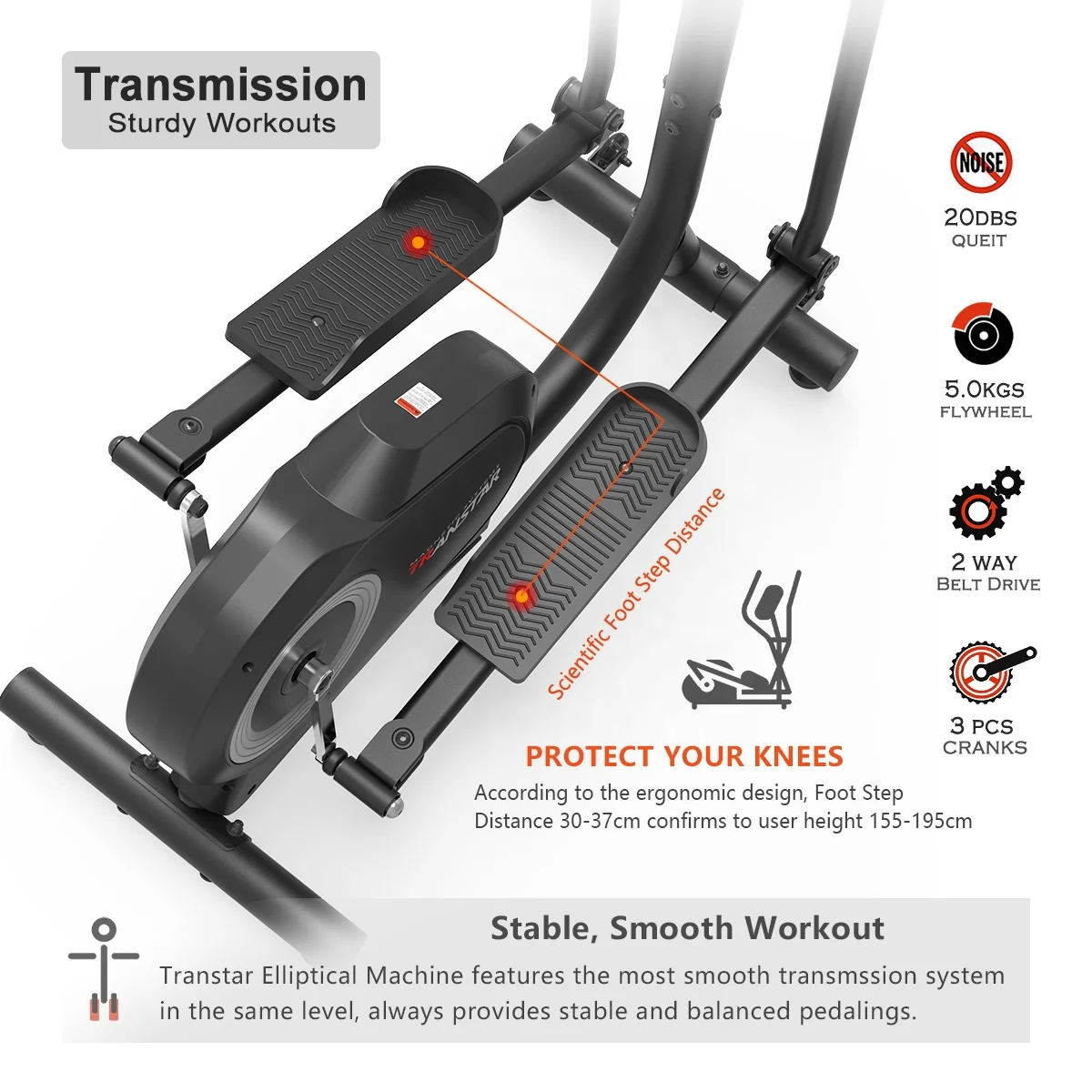 2022 Amazon Home Use Elliptical Machine Exercise Bike Orbitrack Elliptical Cross Trainer for Elderly