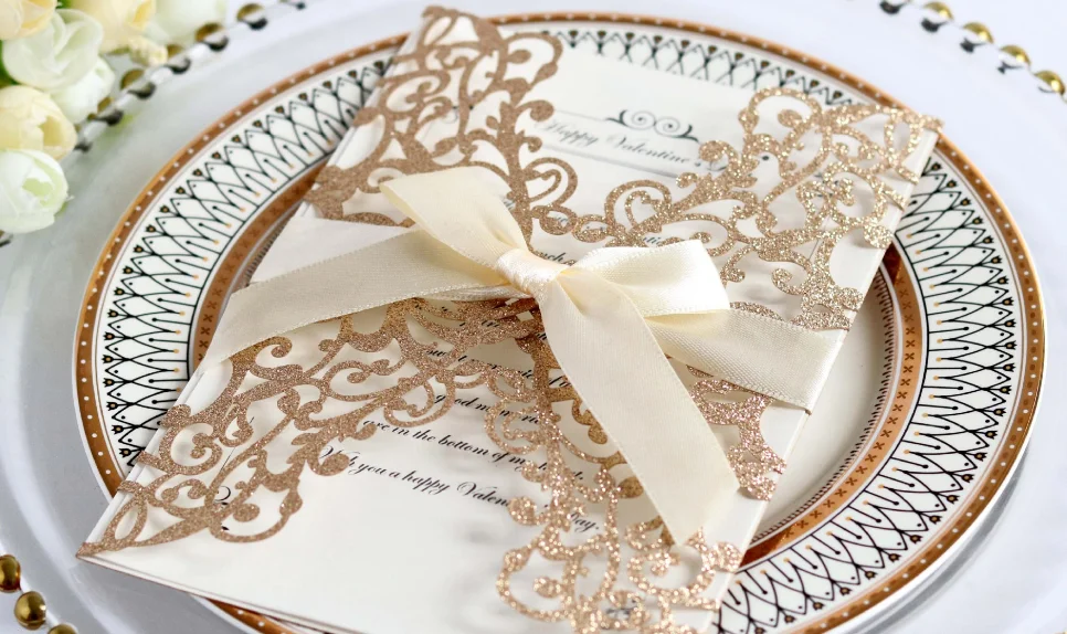 Wedding Invitation Letter Greeting Card Laser Hollow out Invitation