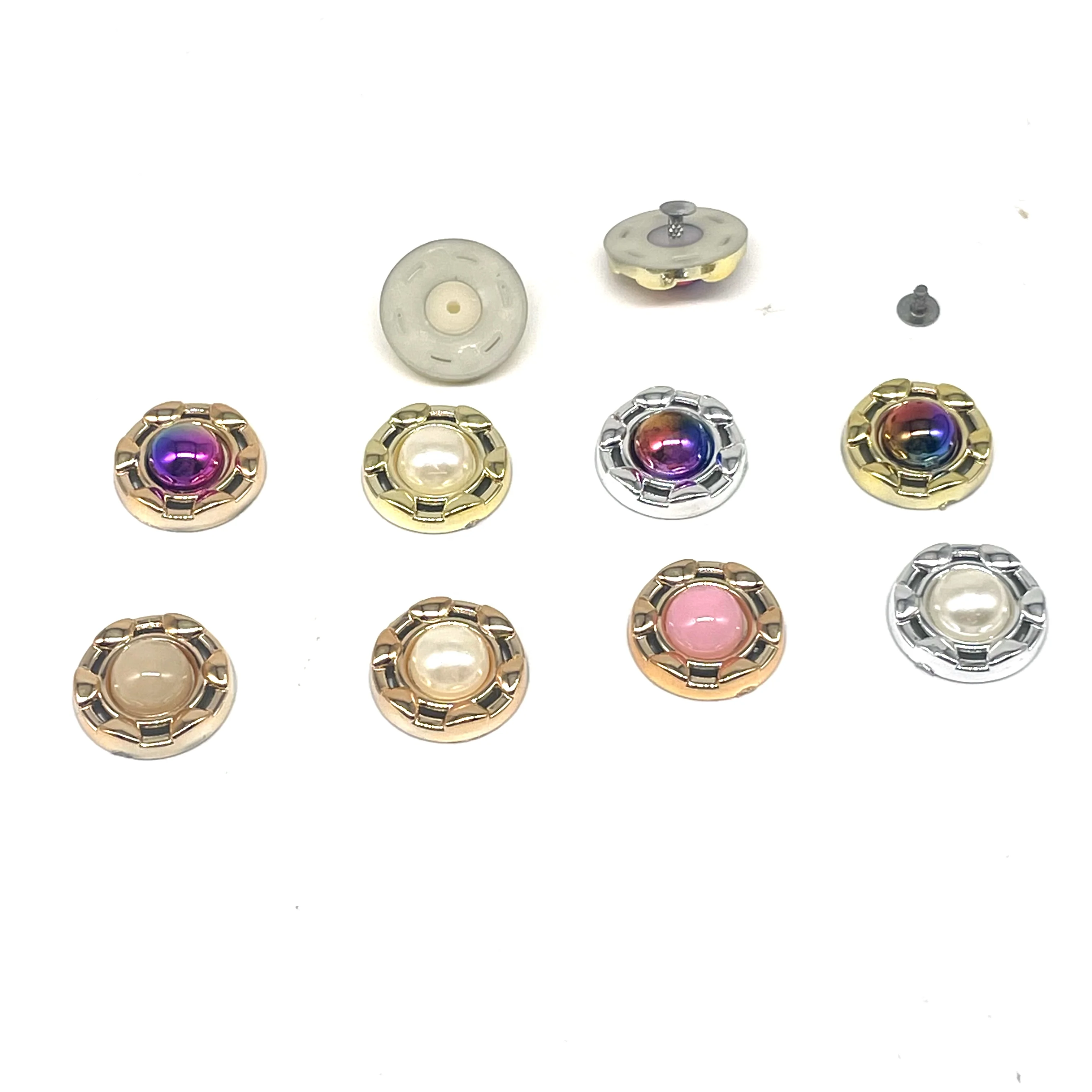 Chinese factory Plastic Round Pearl Rivet Accessories For shoes, bags, clothing decoration