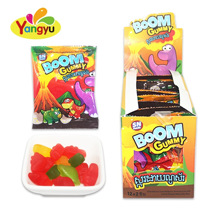 Animal shape chewy soft candy fruity sweet fruit jelly soft gummy candy