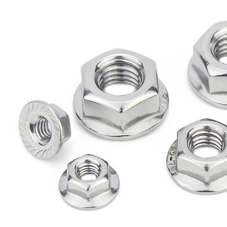 OEM низкая цена M6 M8 M10 Шестигранная Фланцевая гайка/с сеточкой DIN 6923 гайки, используемые в солнечной монтажной системе