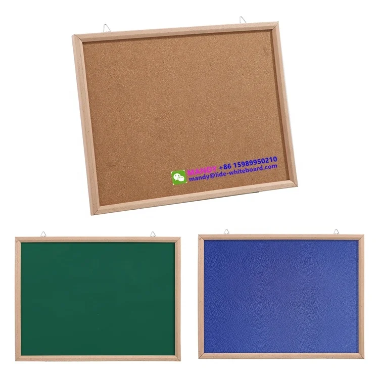 Wall mounted, wooden frame soft fabric bulletin notice pin board for kids