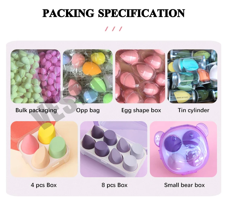 Custom Wholesale high quality super sofrt Makeup Sponge Applicator Foundation  make up sponge set