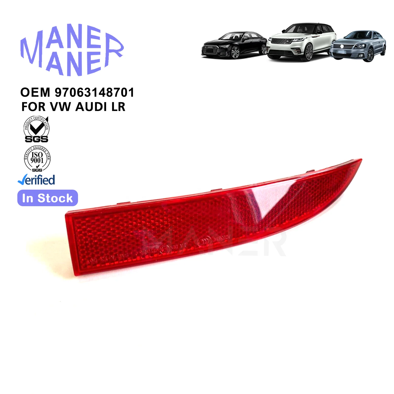 MANER Auto engine System 97063148701 high quality Rear Bumper Reflector for Porsche Panamera 970 2010-2016
