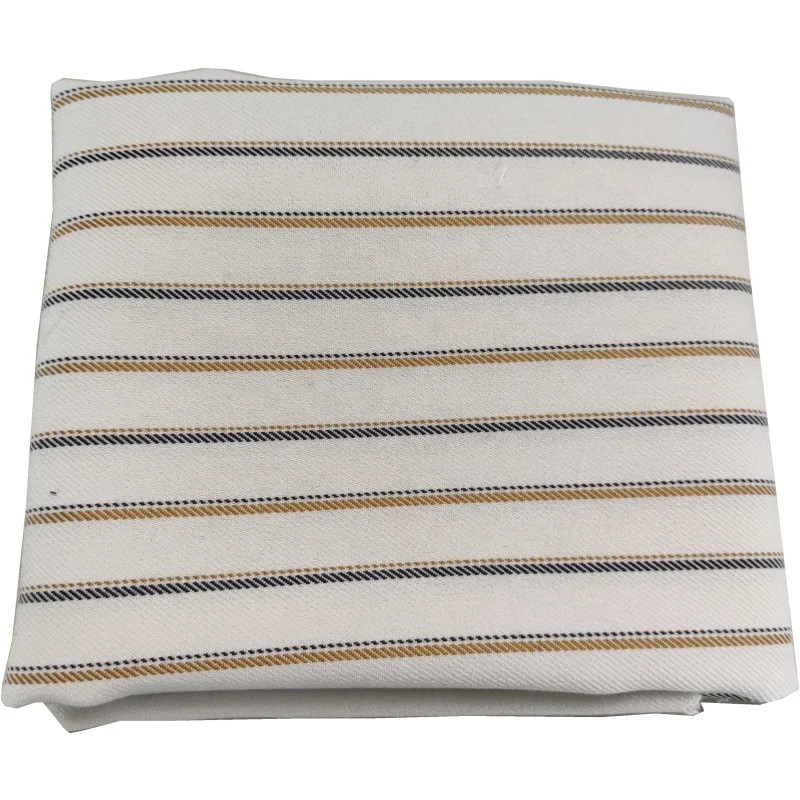 Direct sell stripe fabric dyed yarn 100% polyester 270D medium weight soft fabric for suit and school uniform