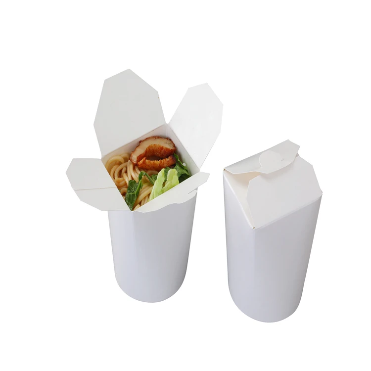 Hot Sale  good  Quality Food Pail Paper Boxi disposable Kraft Take Away Chinese Noodle Box
