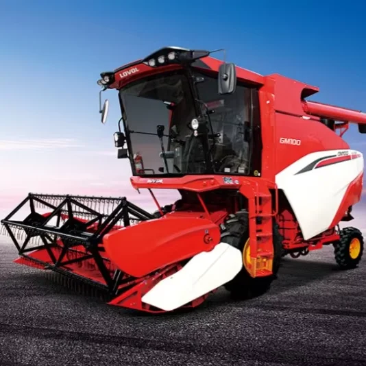 Chinese Brand Weichai GM100 Wheel Combine Harvester 190 PS Engine Power for Sale