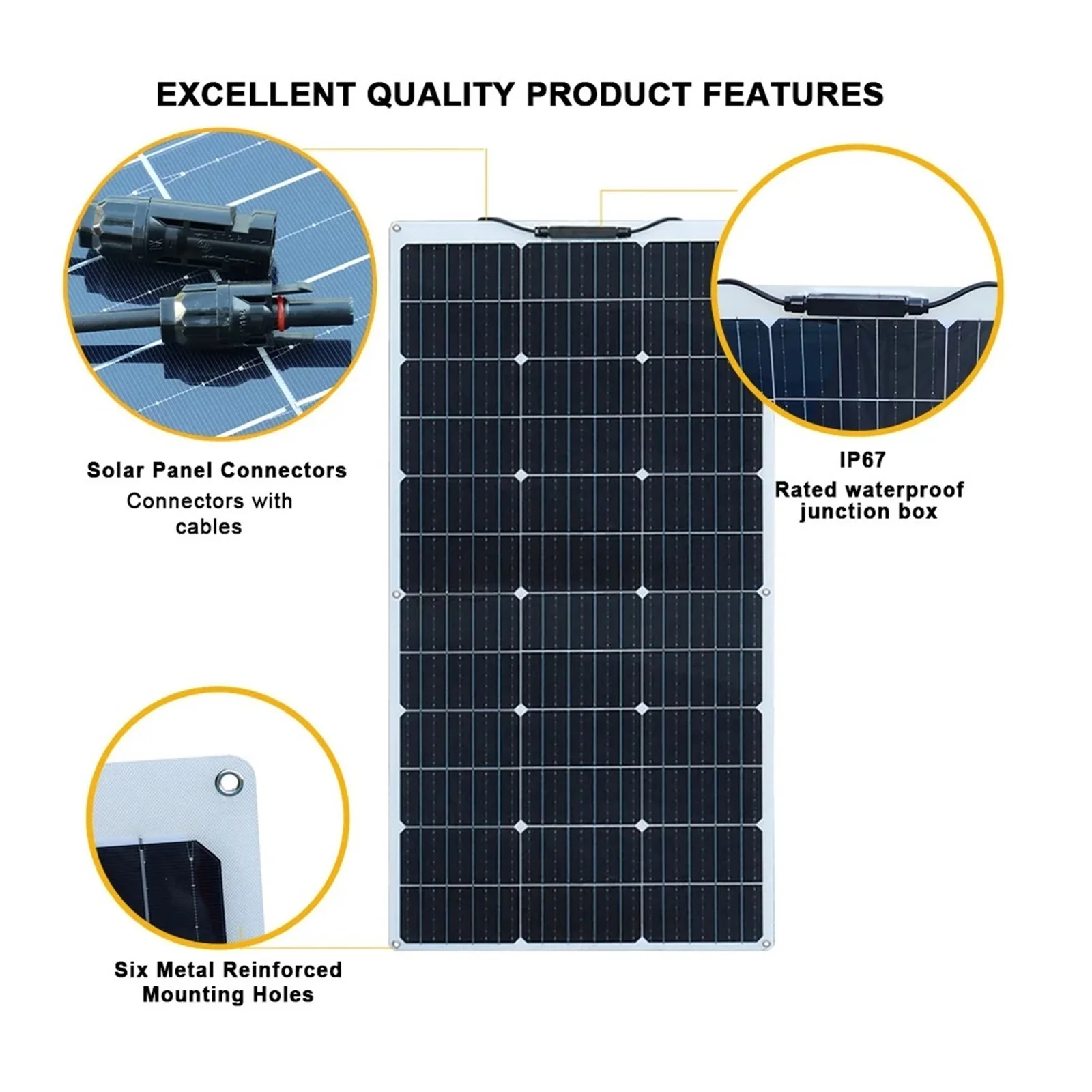 SenHuo Flexible Solar 12V 18V 100W 150W 200W 300W 400W Waterproof Panel Kit For Outdoor Home/Camping