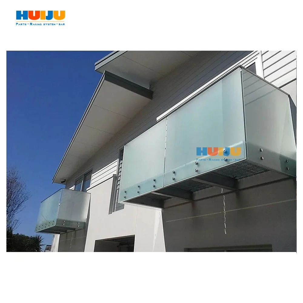 HJ Adjustable Staircase Handrail System Glass Standoff For Frameless Glass Railing Townhouse Affordable MezzanineEasy installed