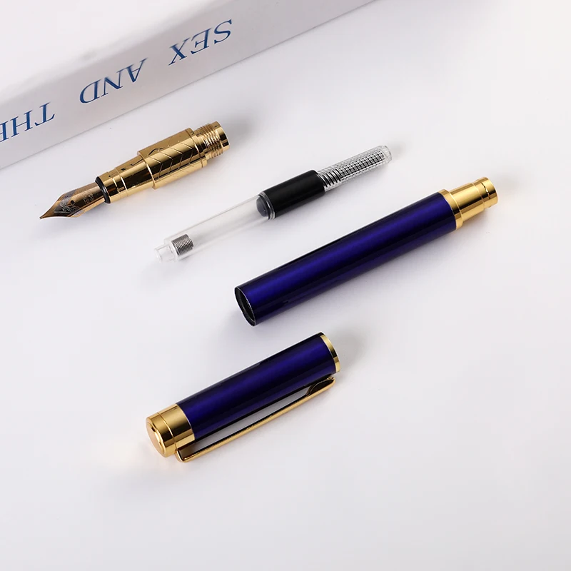 Luxury Business Gift Metal Fountain Pen Gold Nib Promotional Metal Pen With Personalized Logo