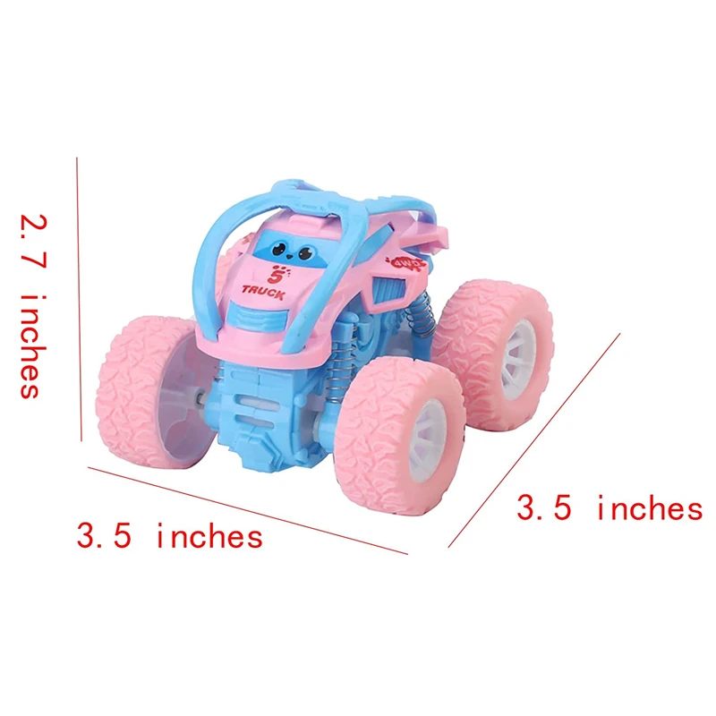 Toy Cars Monster Trucks 2 Pack Car Toys Friction Powered Push And Go Cute Kids Car Friction Toy Vehicle For Boys Girls Toddler
