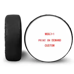 Print On Demand Blue Red Stars Pattern I Love America USA Flag Tire Cover Custom Auto Parts Wheel Cover Tire Center Cover Round