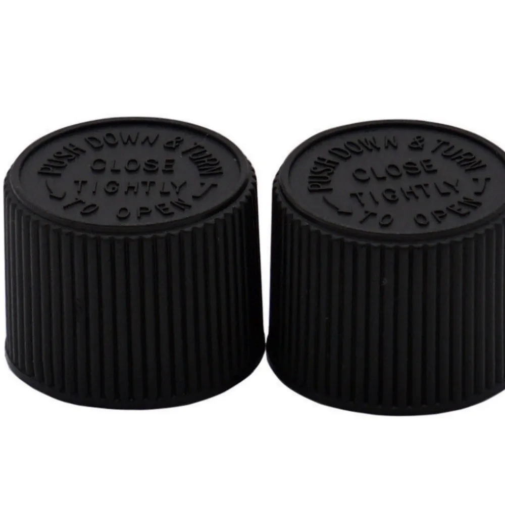 Custom color PP 18MM plastic child resistant lid childproof lid, 18 neck CRC plastic screw lid