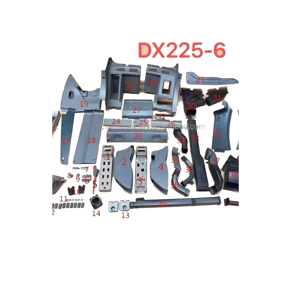 Отделка кабины экскаватора для Doosan DX225 Пластиковая