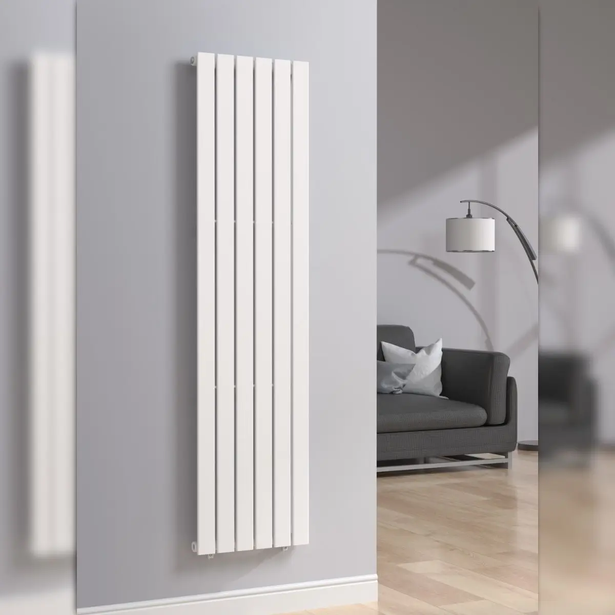 Factory Supply Anthracite White Double Flat Panel Hot Water Hydronic Heat Radiating Steel Radiator with Best Quality for Home