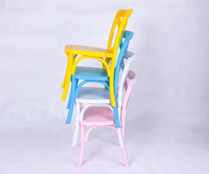 Hot sale modern kids cross back chairs wholesale