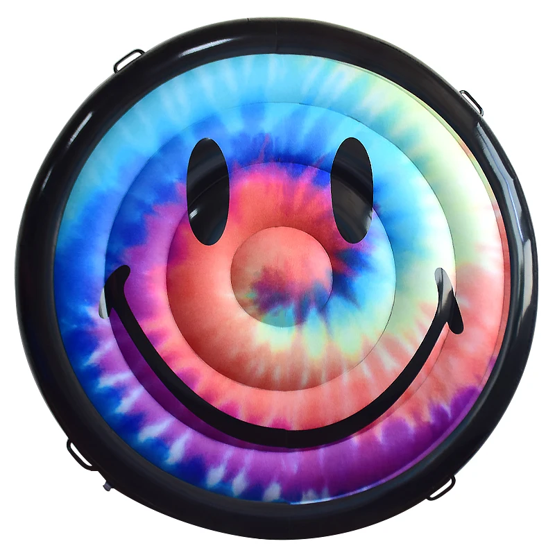 
Custom EN71 PVC CMYK printing smile inflatable floating mat and big inflatable pool float 