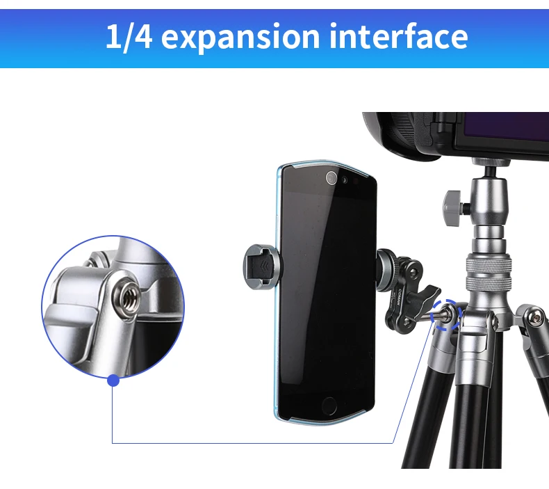 Coman Foldable Camera Tripod Aluminum alloy professional mobile phone holder