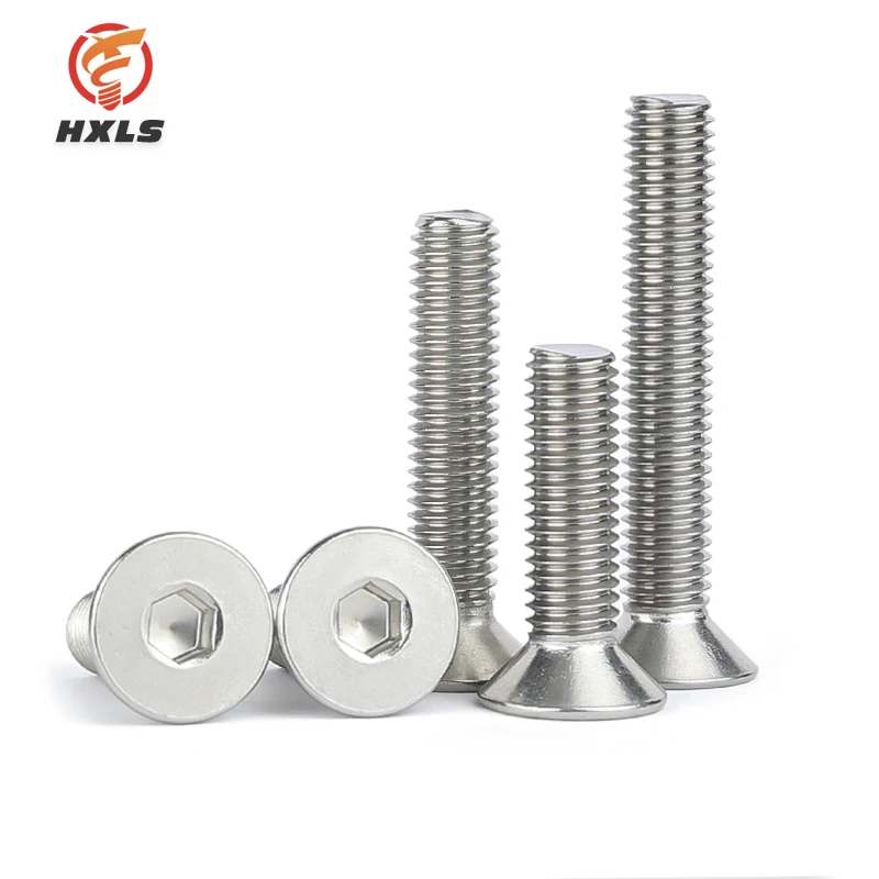 Factory Sale Direct flat head hex socket cap screw hex socket cap head screw  M2M3M4M5M6M8M10-M20 din 7991