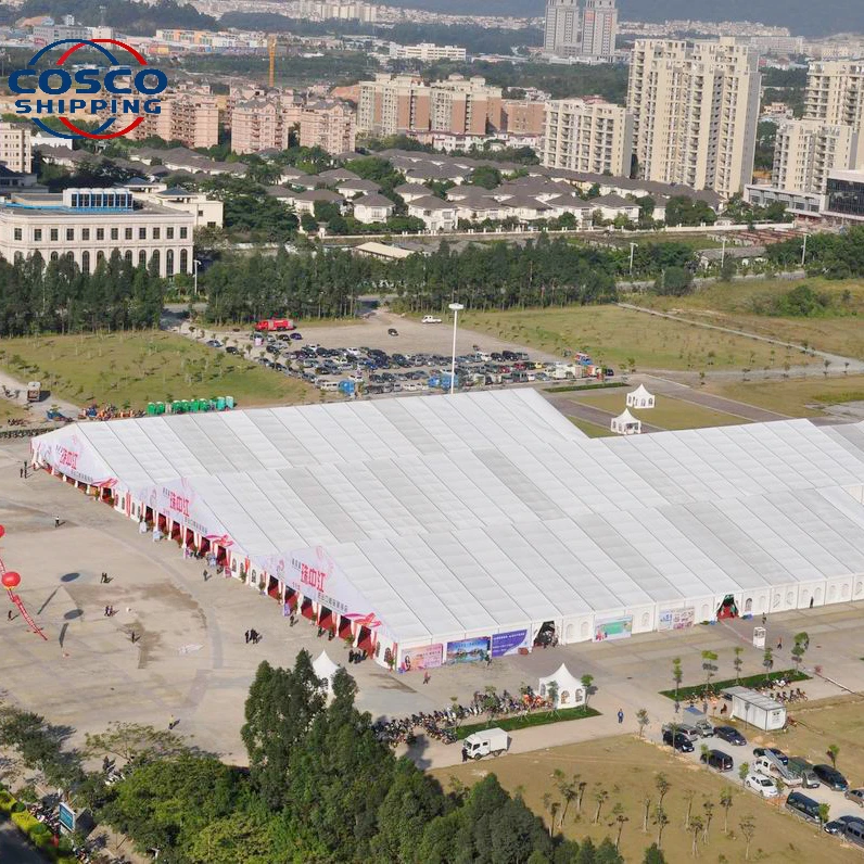 Наружная Водонепроницаемая большая свадебная палатка COSCO с алюминиевой конструкцией для 100 человек Складская хранения