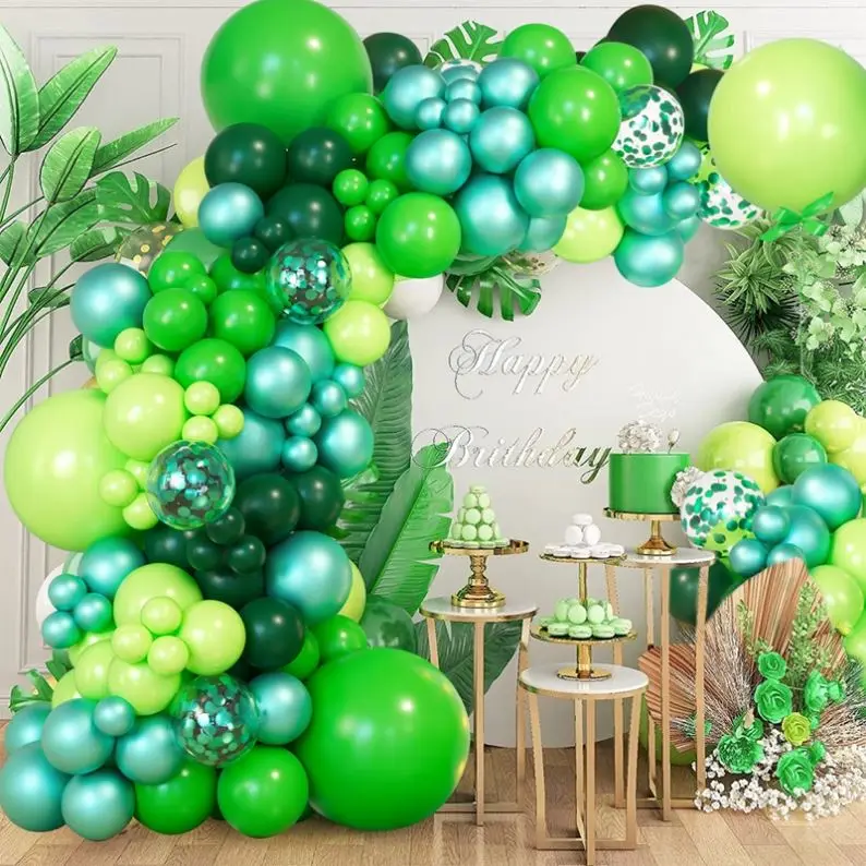 Зеленый воздушный шар гирлянда набор арок украшение для вечеринки в честь Дня Рождения детская свадьба день рождения латексный детский душ поставщик