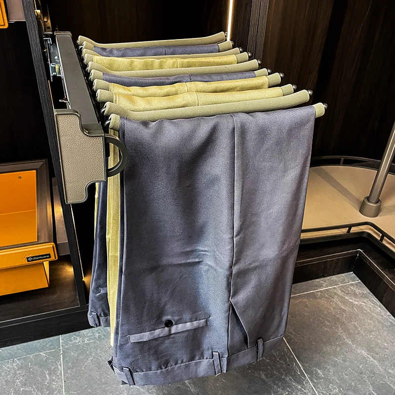 Top Mounting Slide out Trousers Pants Hanging rack/wardrobe Trousers Rack Multifunctional Pants Rack Heavy Duty Trousers Hanger