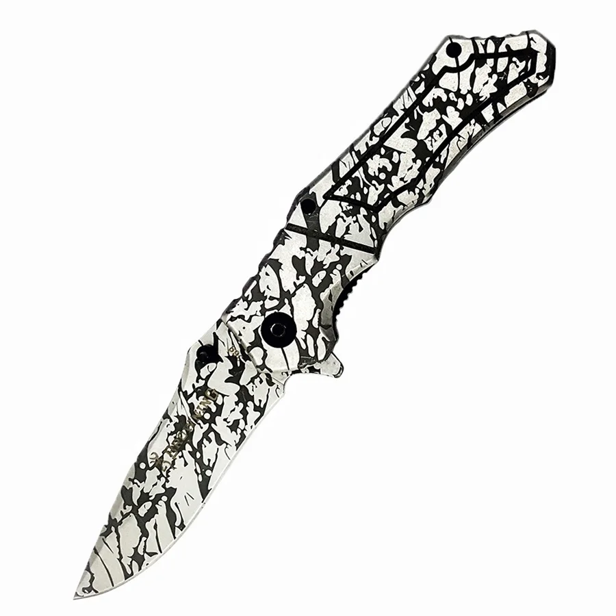 EDC Tactical Pocket 420 Steel Blade Outdoor Essential Self Defense Ring Knife Utility Camping Jungle Folding Adventure Knives