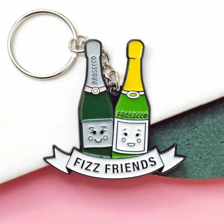China manufacturers zinc alloy iron metal custom personalized keyrings soft hard enamel keychains