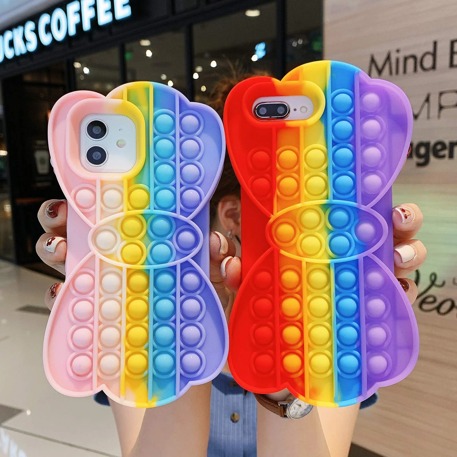 Fast Dispatch stocked Easycosy Mobile Phone Protective Shell Push Bubble Fidget phone case Toys for i-Phone 11 PRO 12 13 Pro Max