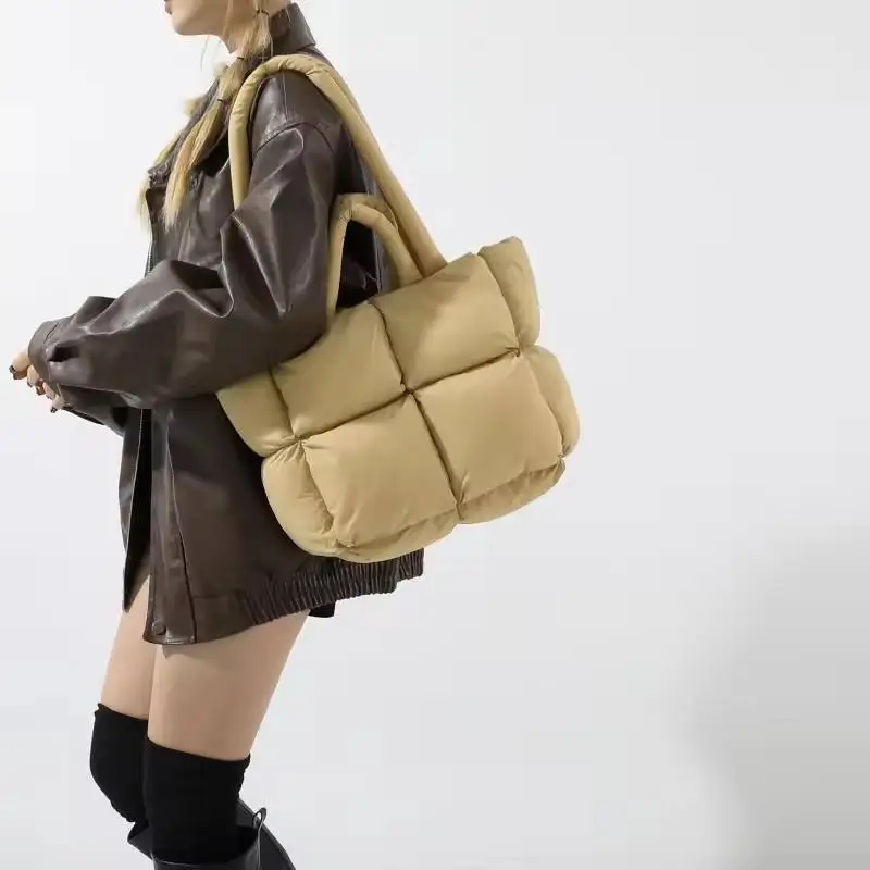 BSCI Factory Fashion Large Capacity Handbags puffy tote bag Quilted Puffer Tote Bag