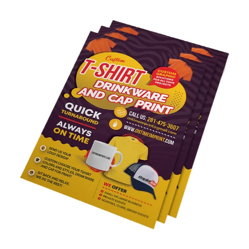 Custom coloring advertising flyer leaflet