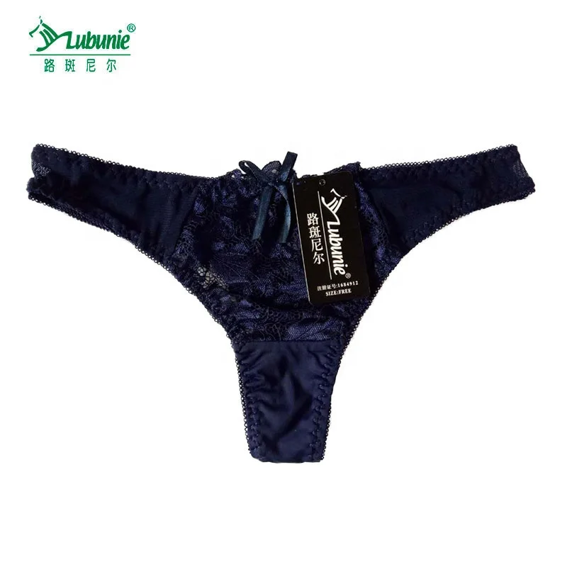 LUBUNIE Cheap good quality women sexy lace g-string transparent panties