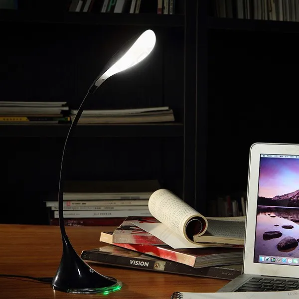 ABS Touching control Gooseneck Study Reading  Led Desk Lamp 4W 300ML MA06 Rechargeable Led Table Lamp with Dimmer