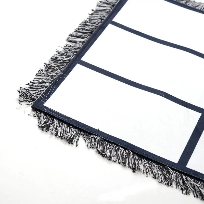 Sublimation Blank 9-Panel Fringe Area Rug Custom Bedroom Rug Carpet