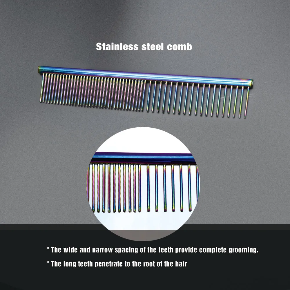 5 Pieces Professional Color Coated Pet Stainless Steel Dog Grooming Scissors Set For Hair Cutting