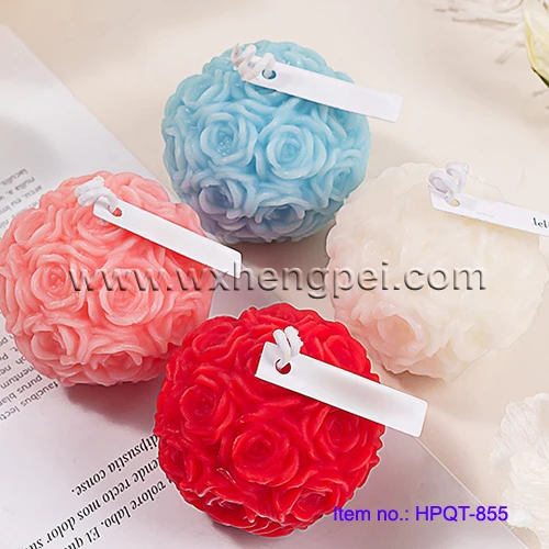 Romance wedding gift candles rose ball candle / Rose Ball Shaped Candles