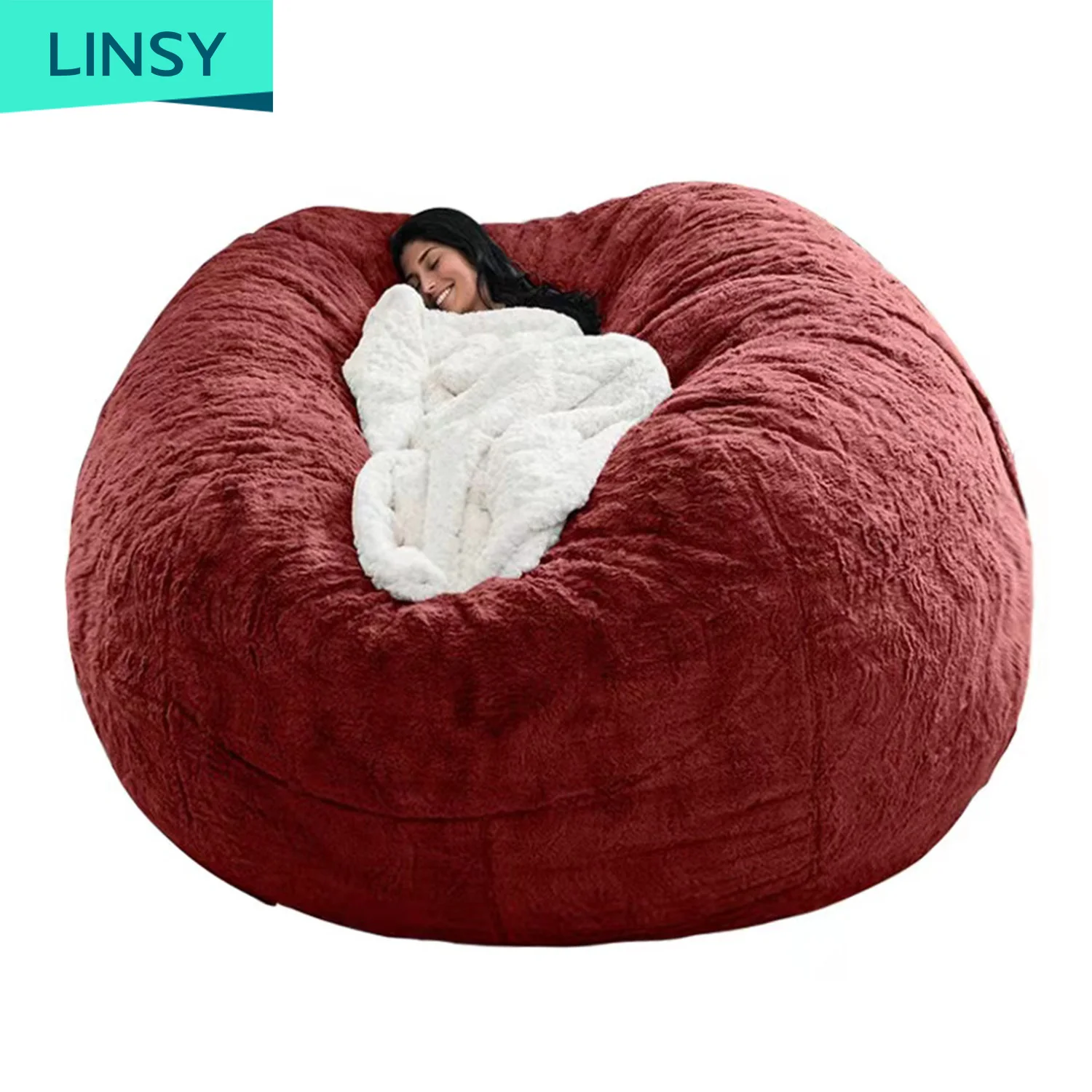 Large Soft Fluffy Bean Bag Lazy Sofa Bed Jumbo Plush Bean Bag