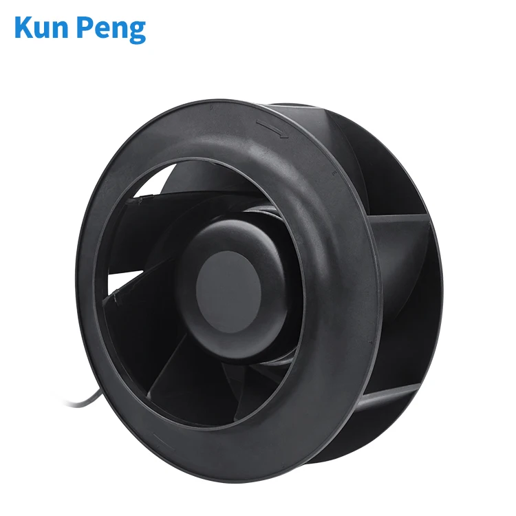High Speed  Diameter 225mm Industrial DC Brushless Centrifugal Fan 24V 5A  Ball Bearing Round Frame DC Centrifugal fan